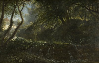 堰と製粉所のある川の風景、1823年頃 作： Francis Danby