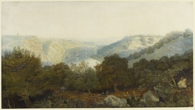 エイボン渓谷とクリフトンとホットウェルズ、ブリストル、1820年頃（wc紙にグラファイトの上にトイレ色とボディカラー） 作： Francis Danby