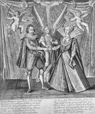スコットランドのジェームズ6世とデンマークのアンの結婚のお祝い、1589 c1610-1625 作： Francis Delaram