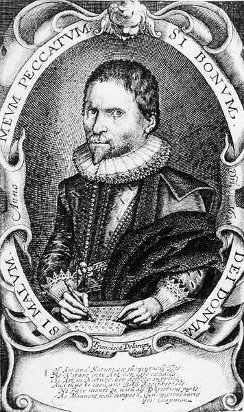 ジョージ・チャップマン（c.1559-1634）の肖像 1620年（エングレーヴィング）（モノクロ写真 作： Francis Delaram
