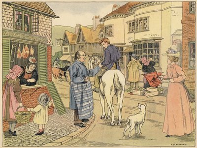 ベッドフォード・ブック・オブ・ショップ肉屋（カラーリトグラフ） 作： Francis Donkin Bedford