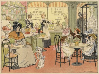 ベッドフォード商店図鑑菓子屋（カラーリトグラフ） 作： Francis Donkin Bedford