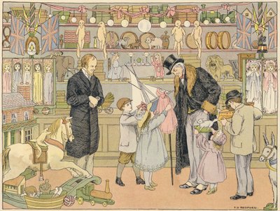 ベッドフォード・ブック・オブ・ショップおもちゃ屋（カラーリトグラフ） 作： Francis Donkin Bedford
