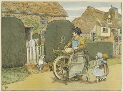 ナイフグラインダー（カラーリトグラフ） 作： Francis Donkin Bedford