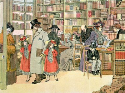 ブックショップ、『ショップの本』より 作： Francis Donkin Bedford