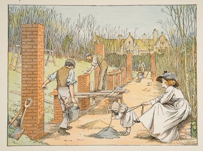The Builder, from Four and Twenty Toilers, pub.1900年（カラーリトグラフ） 作： Francis Donkin Bedford