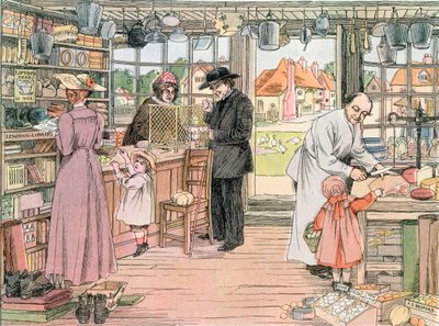 ゼネラルストア、1899年。ブックオブショップス、1899年より 作： Francis Donkin Bedford