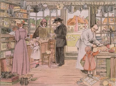 雑貨店、『お店の本』より 作： Francis Donkin Bedford