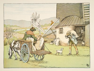 The Miller, from Four and Twenty Toilers, pub.1900年（カラーリトグラフ） 作： Francis Donkin Bedford