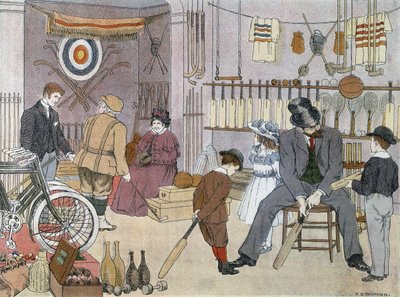 スポーツショップ、『ショップの本』より 作： Francis Donkin Bedford