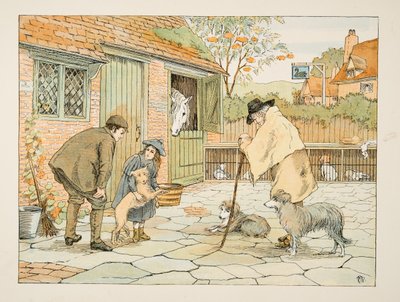 獣医』（『Four and Twenty Toilers』より）。1900年（カラーリトグラフ） 作： Francis Donkin Bedford