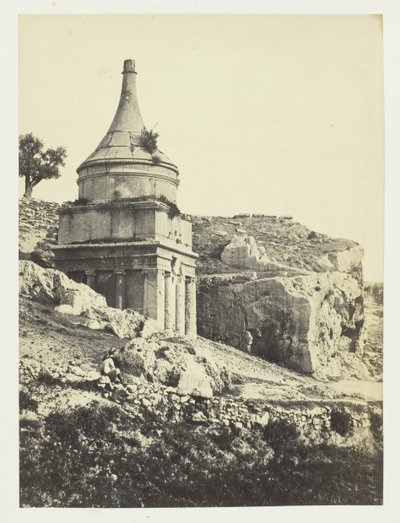 アブサロムの墓、エルサレム、1857 年。 作： Francis Frith