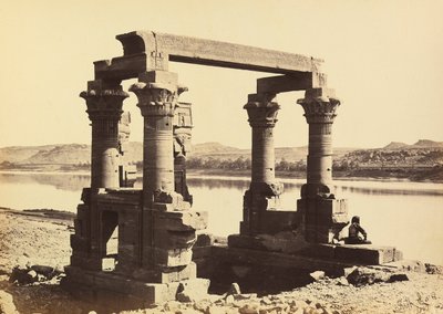 「エジプト・パレスチナ」：ヌビア、ワディ・カルダシーの神殿の遺跡 作： Francis Frith