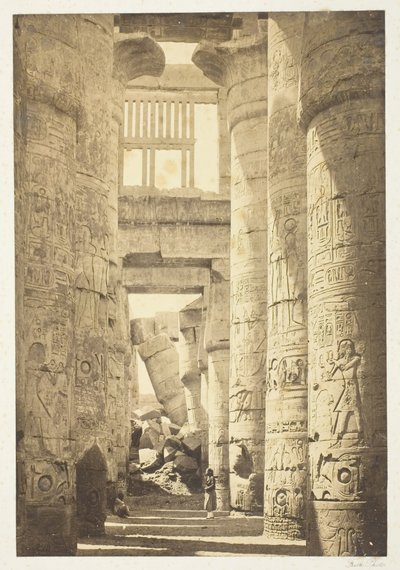 列のホールの内部、1857 年、1862 年に印刷。 作： Francis Frith