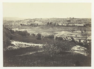 オリーブ山からのエルサレム、No.1、1857年。 作： Francis Frith