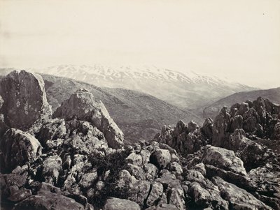 ヘルモン山、変容の山、約。 1857年。 作： Francis Frith
