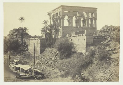 ファラオのベッド、フィラエ島、1857年。 作： Francis Frith