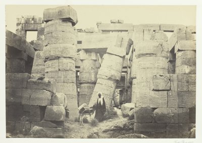 カルナックの大広間の柱、1857 年。 作： Francis Frith