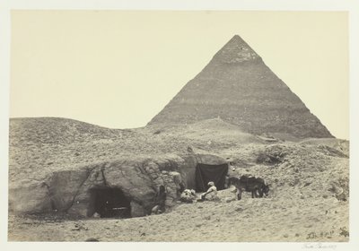 岩の墓とベルゾーニのピラミッド、ギザ、1857年。 作： Francis Frith