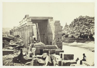 コロネード、フィラエ島、1857年。 作： Francis Frith