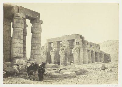 メムノニウム、テーベ、平原、1857年。 作： Francis Frith