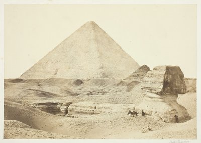 スフィンクスと大ピラミッド、1857 年、1862 年に印刷。 作： Francis Frith