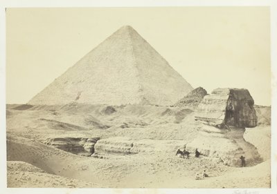 スフィンクスと大ピラミッド、ギザ、1857 年。 作： Francis Frith