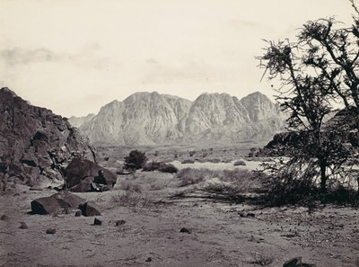 書かれた谷、シナイ、カリフォルニア州。 1857年。 作： Francis Frith