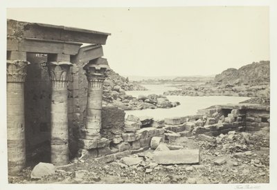 フィラエからの眺め、北を見る、1857年。 作： Francis Frith