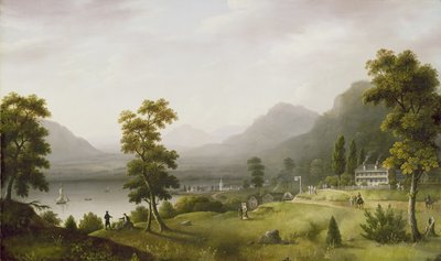 1817-18年、ジョージ湖の頭にあるカーターズタバーン 作： Francis Guy