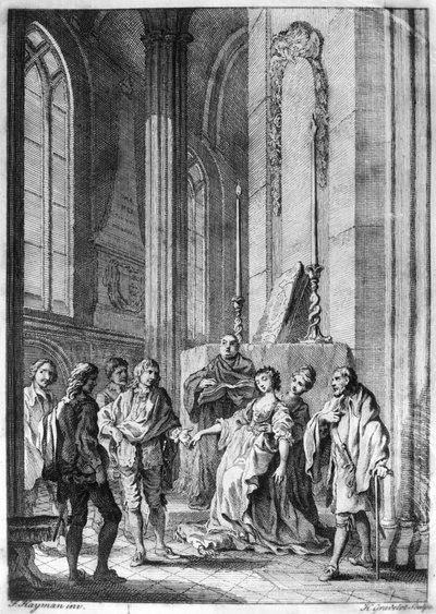 ユビッドシェイクスピア（1565-1616）によるヒューバートグレイブロ（1699-1773）の彫刻 作： Francis Hayman