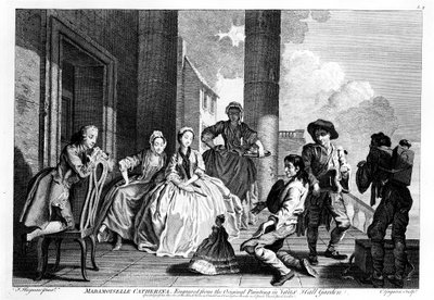 チャールズグリニオン（1743）によって刻まれたマダモワゼルカトリーナ 作： Francis Hayman