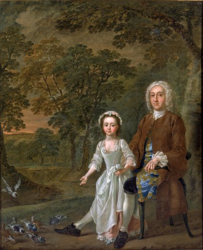 ウィリアムエリスとその娘エリザベス、1745年頃 作： Francis Hayman