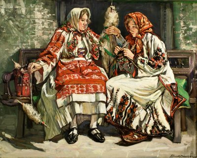 セルビアの女性、1930年頃（キャンバスに油彩） 作： Francis Henry Newbery