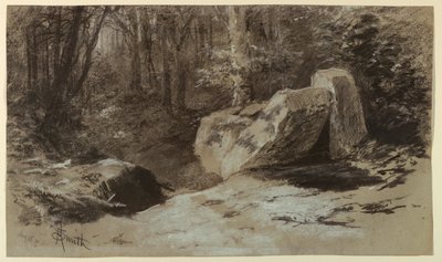 森の中の岩 作： Francis Hopkinson Smith