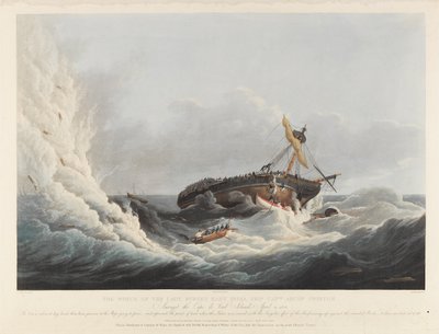 4月21日、ベルデ岬沖で難破した東インド洋船 "レディ・バージェス号 作： Francis II Sartorius