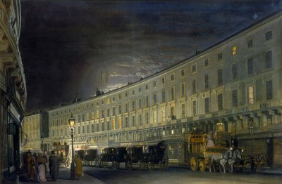 「夜のリージェント・ストリート・クワドラント」、1897年頃。 作： Francis LM Forster