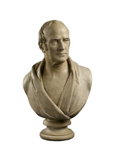 サーベンジャミンホブハウスの胸像、Bt、MP（1757-1831）、1818〜1819（しっくい） 作： Francis Legatt Chantrey