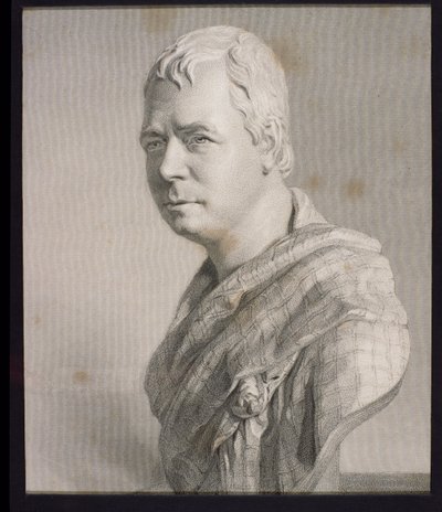 ウォルタースコット卿（1771〜1832）、「版画のギャラリー」より、1833年に出版（彫刻） 作： Francis Legatt Chantrey