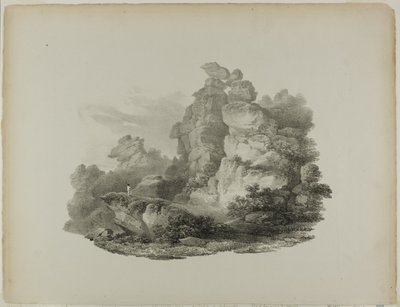 Brimham Rocks、Pateley Bridge ヨークシャー近く 作： Francis Nicholson