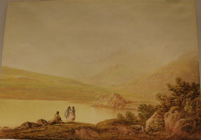 カペル・キュリグからのスノードン、撮影日不明（水彩、紙） 作： Francis Nicholson