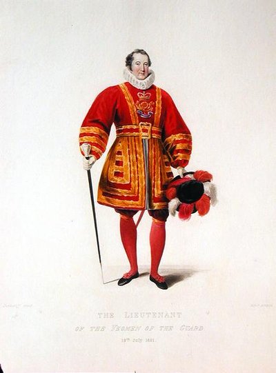 衛兵の中尉 作： Francis Phillip (after) Stephanoff