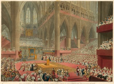 1821年7月19日、承認時に撮影されたジョージ4世陛下の戴冠式 作： Francis Phillip Stephanoff