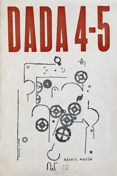 ピカビア（1879-1953）による「ダダ4-5」第2表紙、文芸作品集、1917年7月。 作： Francis Picabia