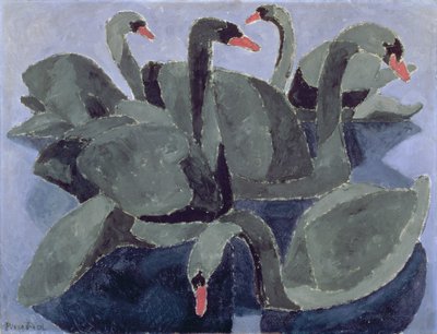 青地に黒鳥、1909年頃（油彩・キャンバス） 作： Francis Picabia