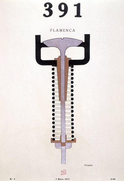 ピカビア（1879-1953）の "391 "の表紙。 作： Francis Picabia