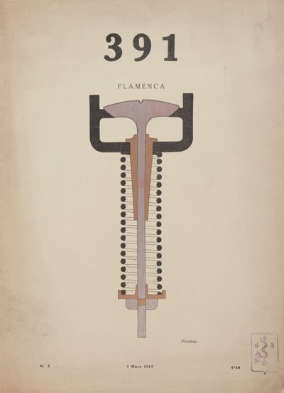 Flamenca」、ダダイストの定期刊行物『La Revue』391号3号の表紙絵 作： Francis Picabia
