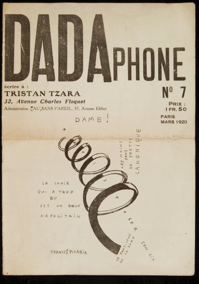 ダダフォン」第7号表紙 作： Francis Picabia