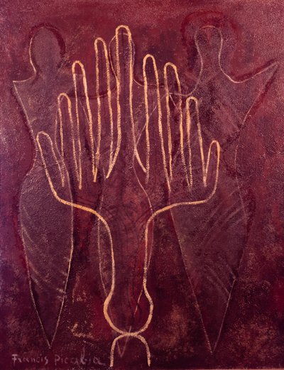 手と幽霊 作： Francis Picabia