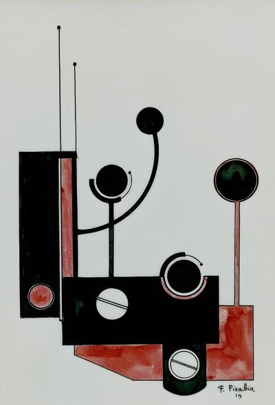 機械作曲 II 作： Francis Picabia